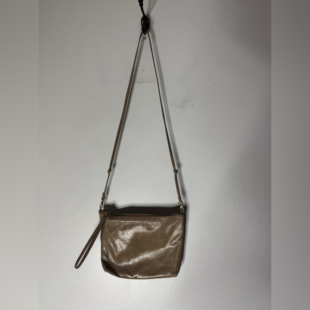 hobo international Tan/brown/gray Leather Crossbody‎ Purse